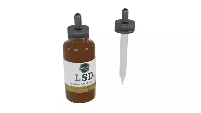 LSD Vial Low-poly 3D model