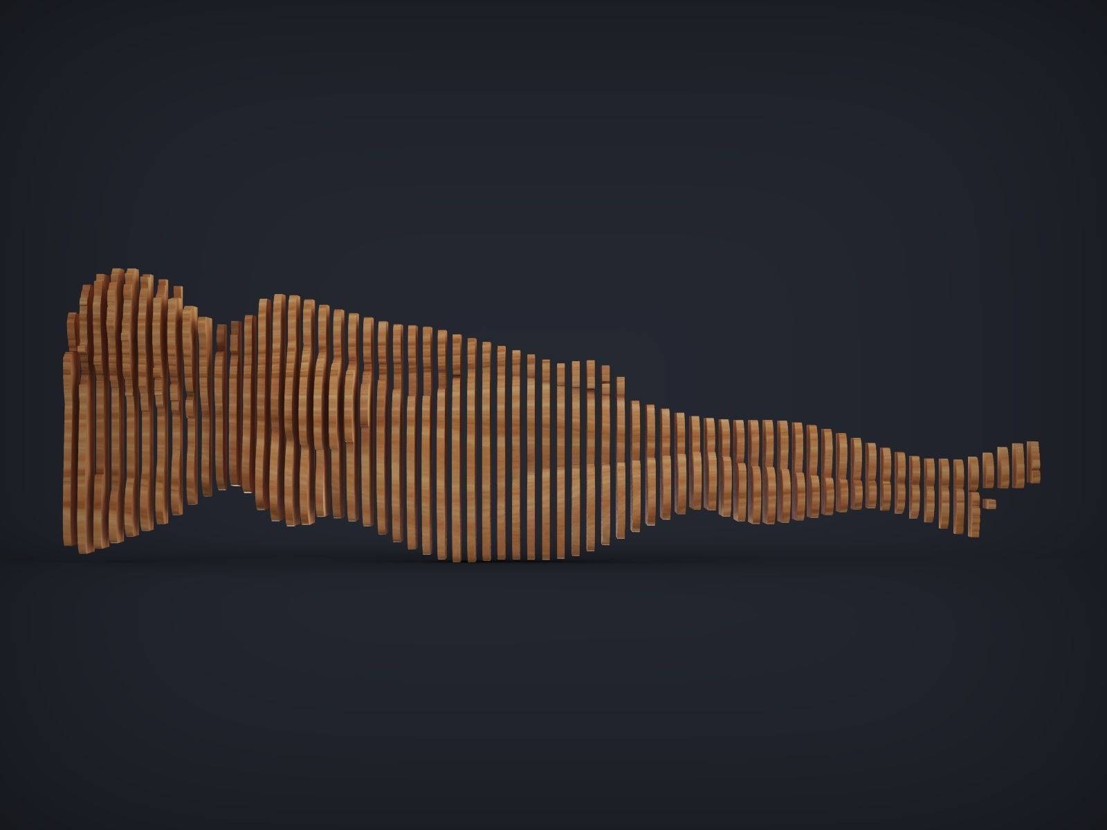 Female Figure Parametric Wall Art 3D print model_7