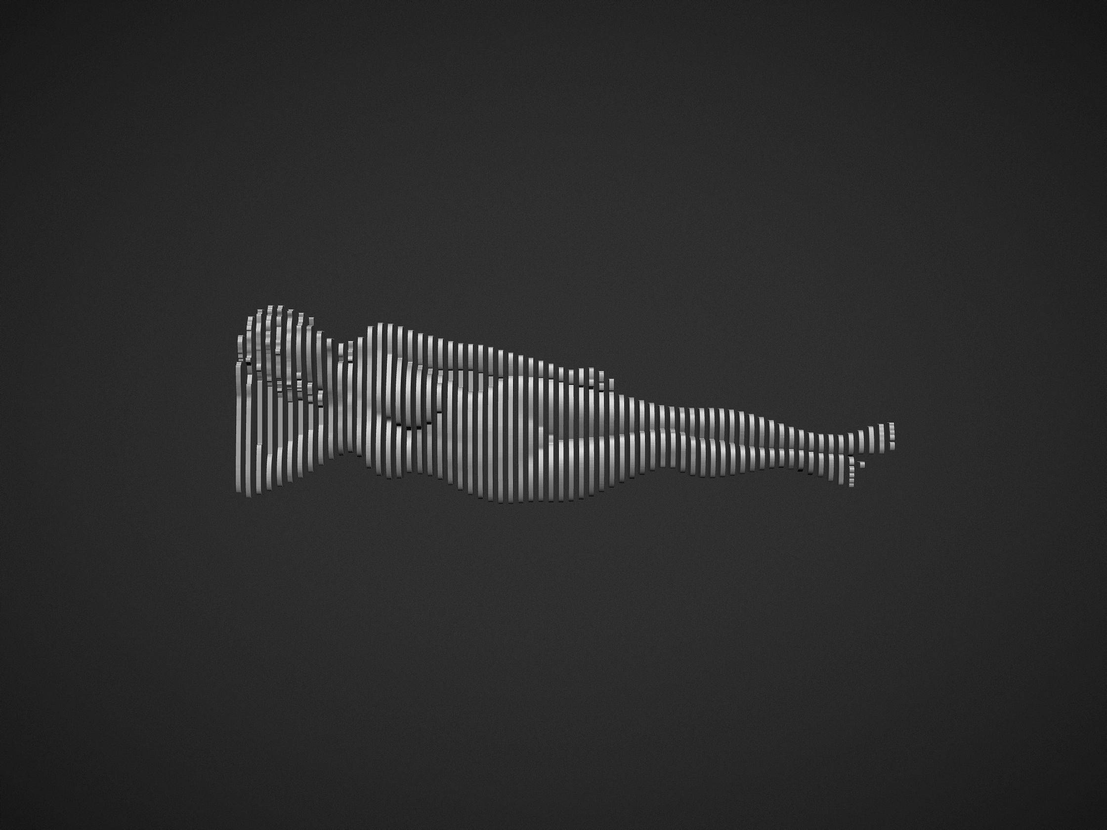 Female Figure Parametric Wall Art 3D print model_9