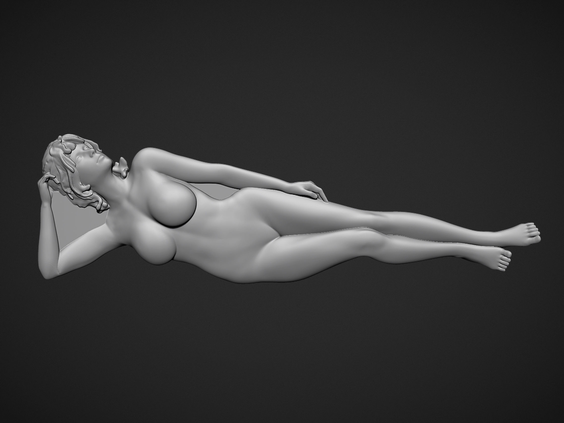 Female Figure Parametric Wall Art 3D print model_16