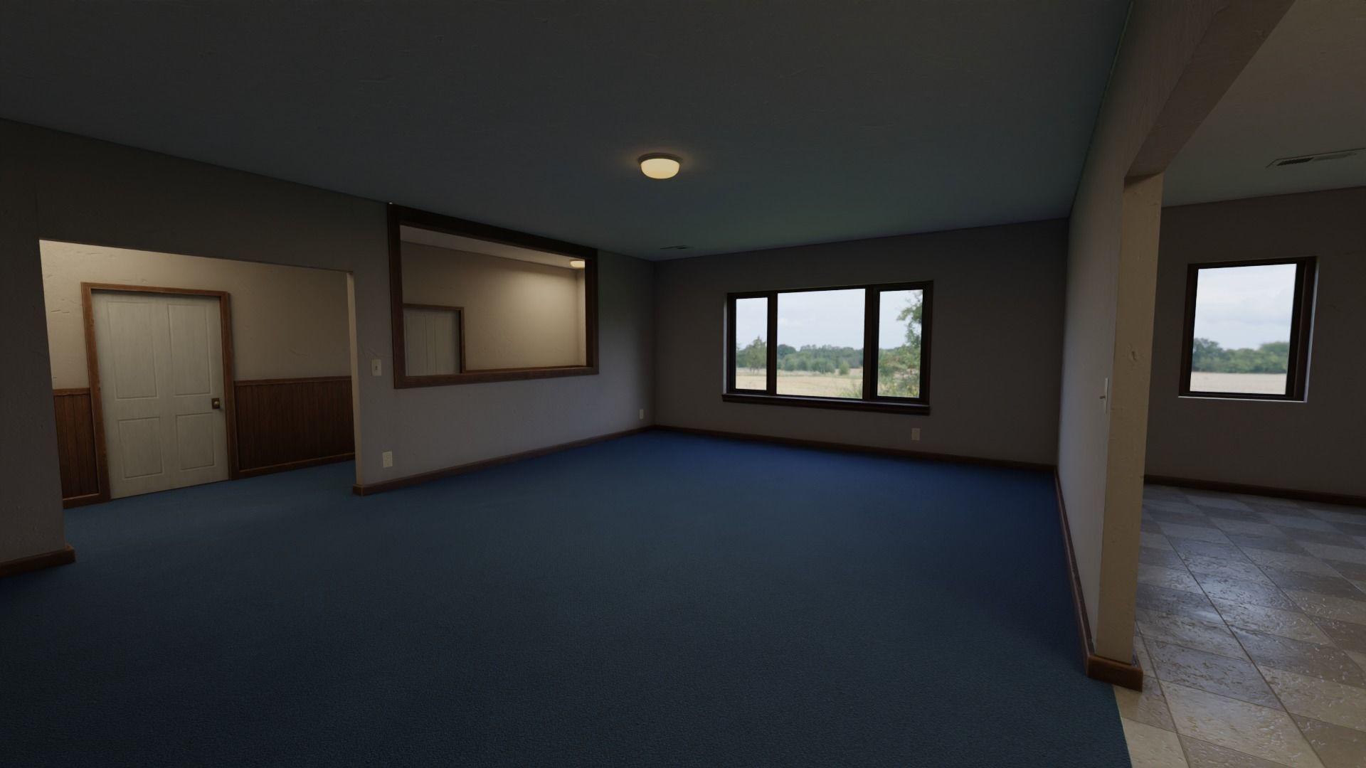 Retro 80s Apartment Interior Low-poly 3D model_5