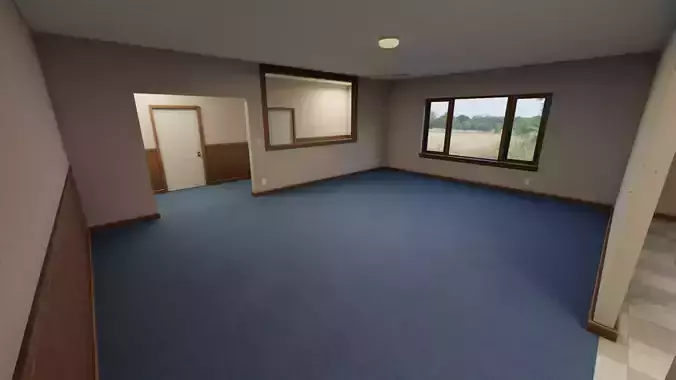 Retro 80s Apartment Interior Low-poly 3D model