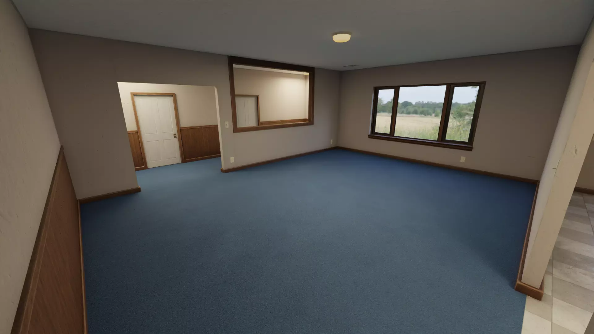 Retro 80s Apartment Interior Low-poly 3D model_0