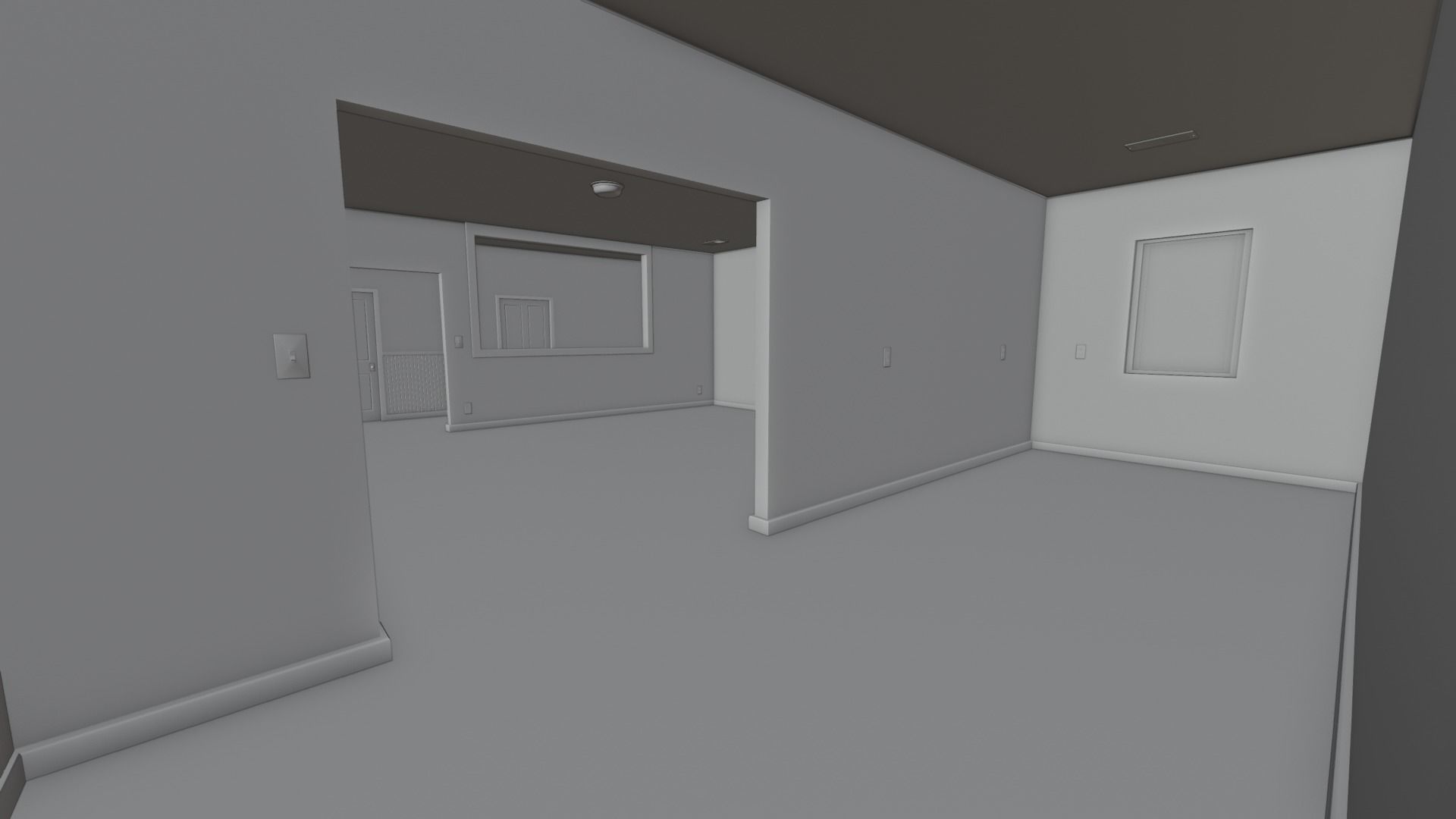 Retro 80s Apartment Interior Low-poly 3D model_3