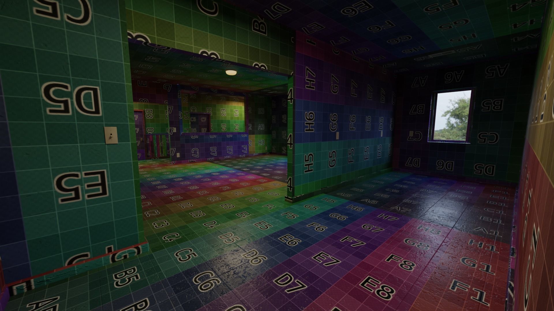 Retro 80s Apartment Interior Low-poly 3D model_4