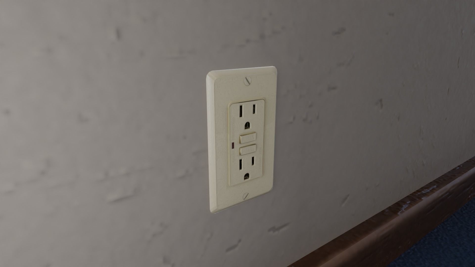 Retro 80s Apartment Interior Low-poly 3D model_11