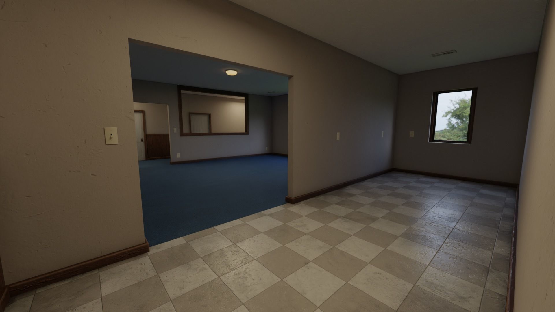 Retro 80s Apartment Interior Low-poly 3D model_1