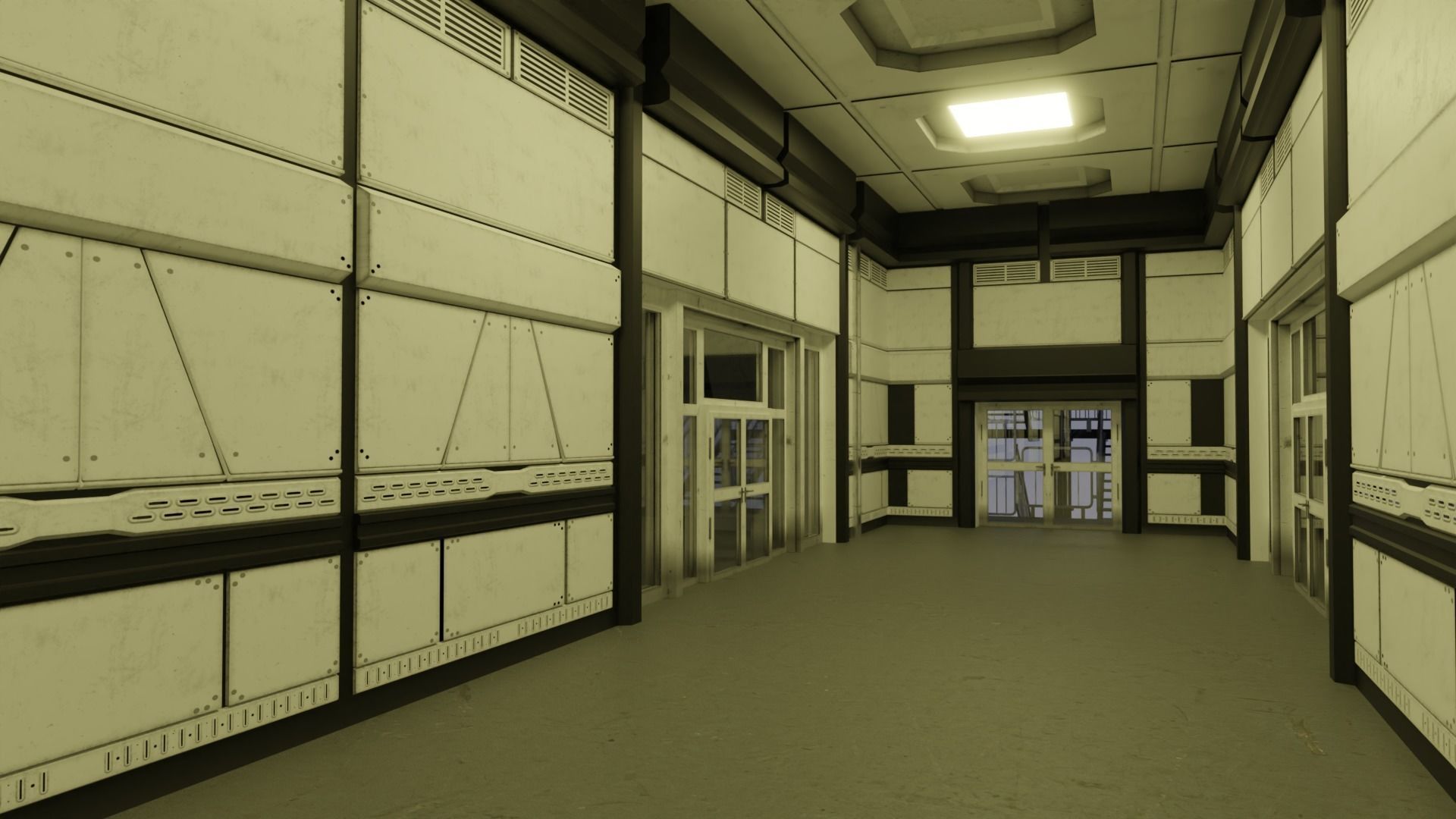 Labolatory with simple interior Low-poly 3D model_14