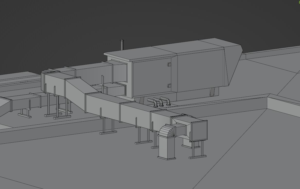 Labolatory with simple interior Low-poly 3D model_18