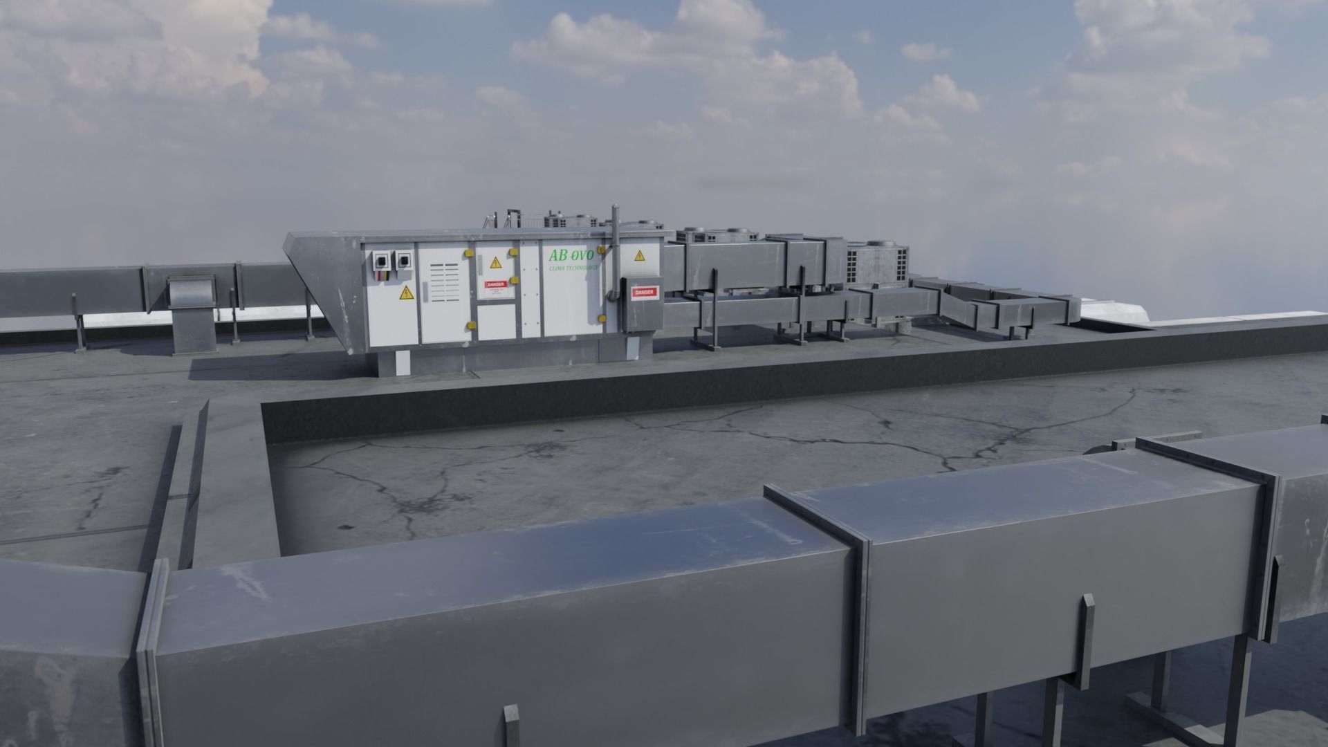 Labolatory with simple interior Low-poly 3D model_8