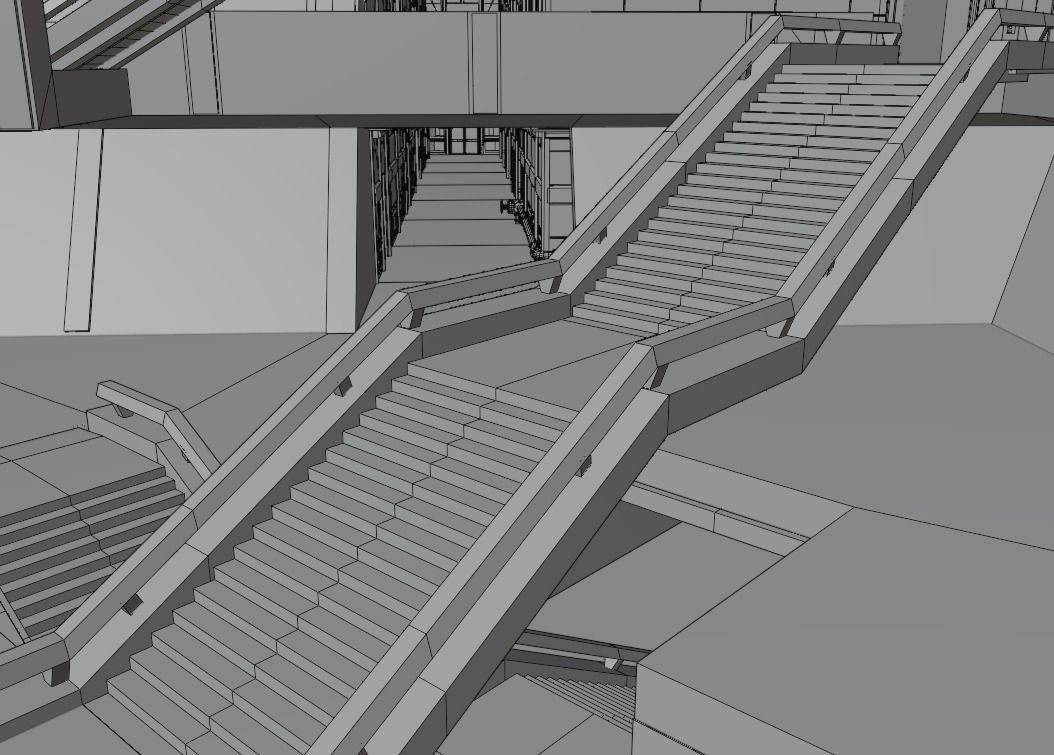 Labolatory with simple interior Low-poly 3D model_23