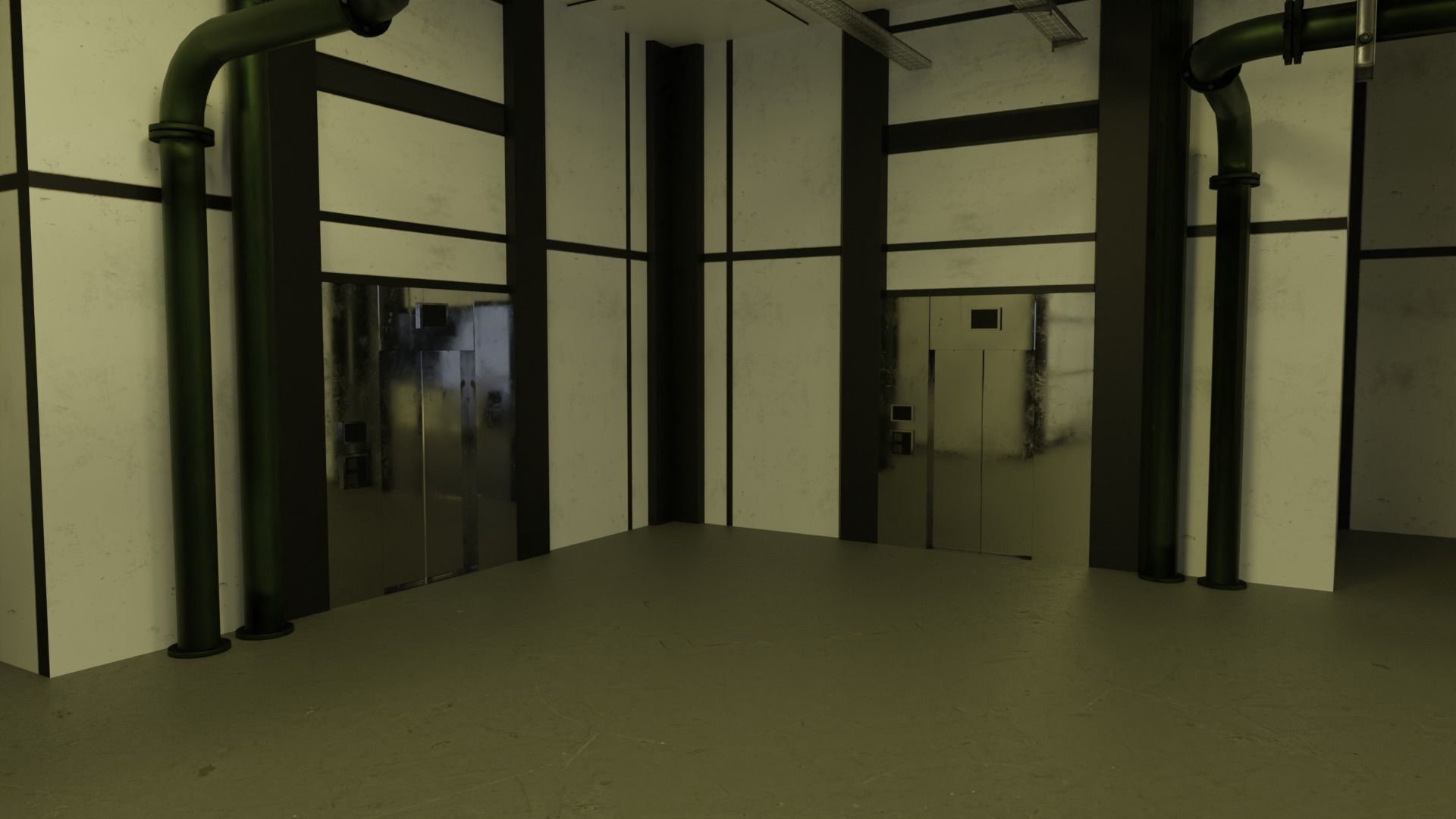 Labolatory with simple interior Low-poly 3D model_13