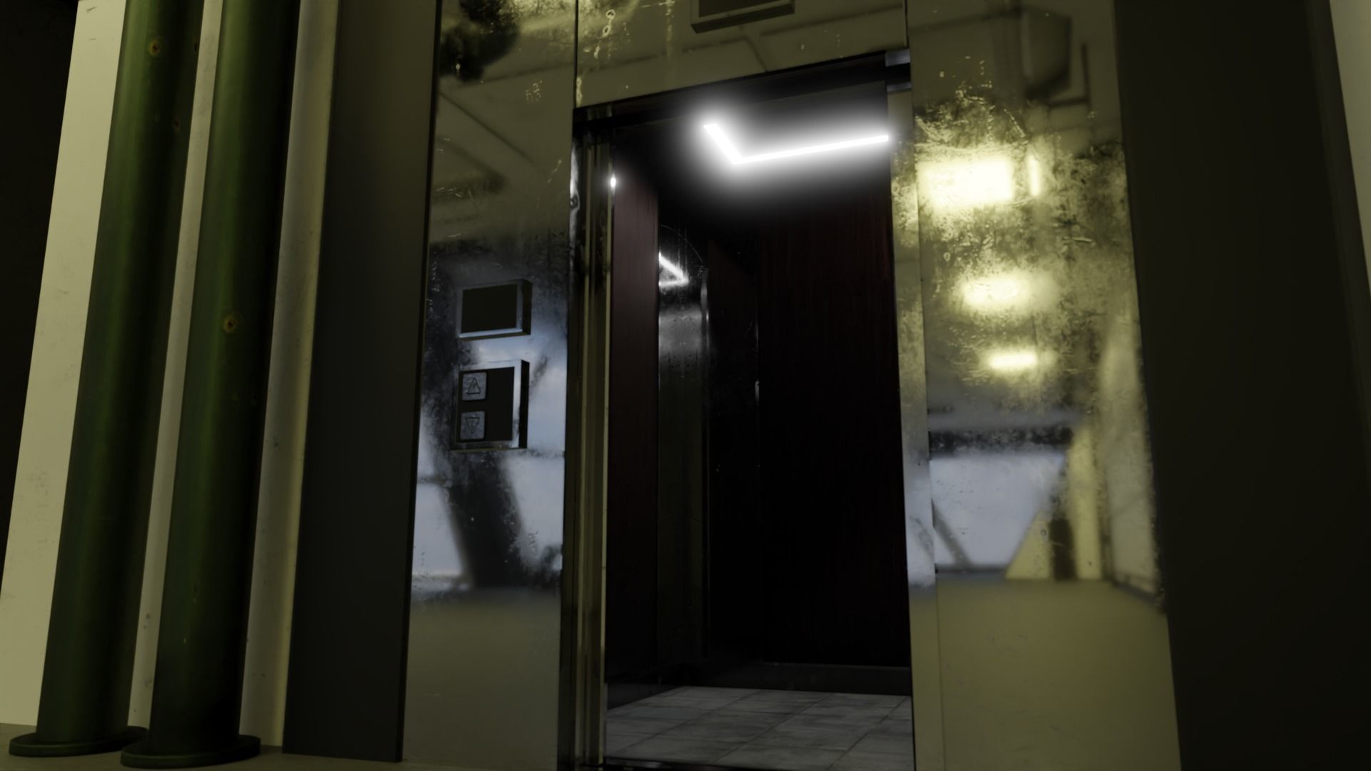 Labolatory with simple interior Low-poly 3D model_15