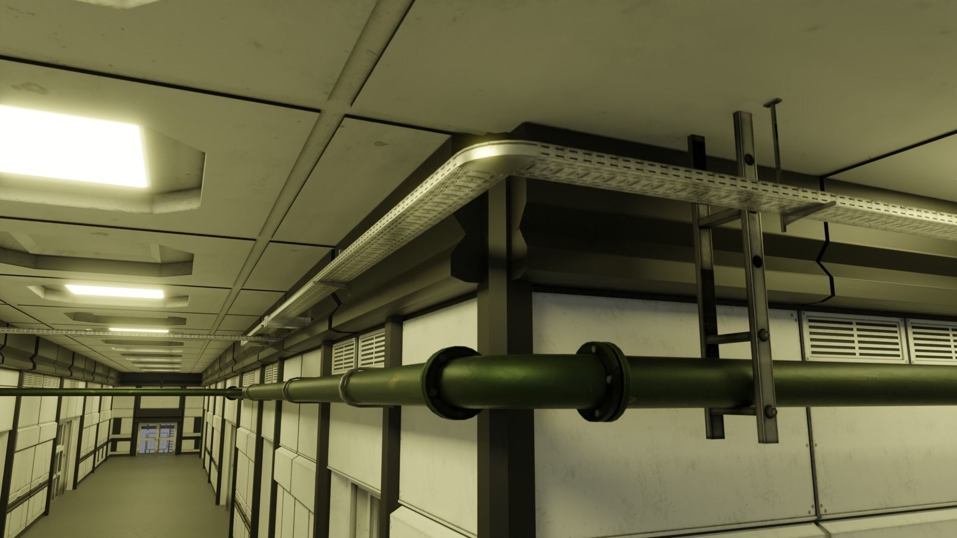 Labolatory with simple interior Low-poly 3D model_16