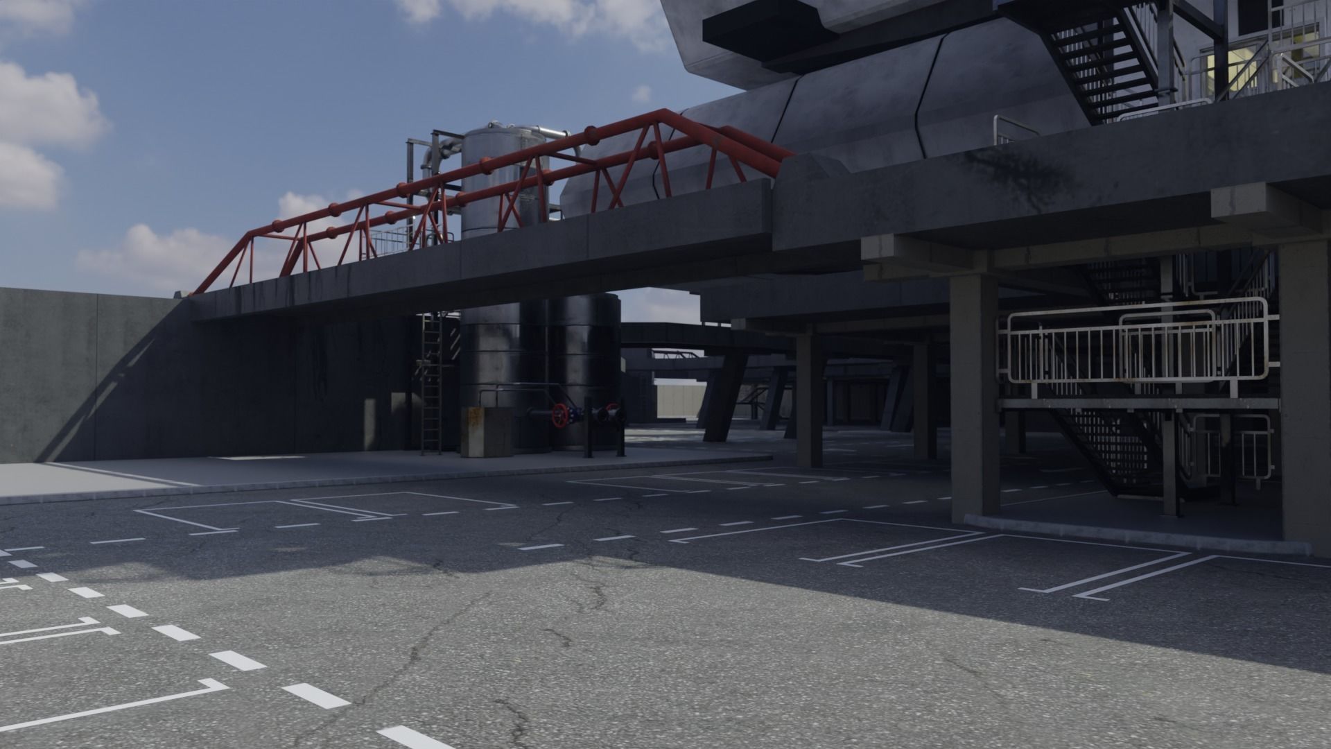 Labolatory with simple interior Low-poly 3D model_5