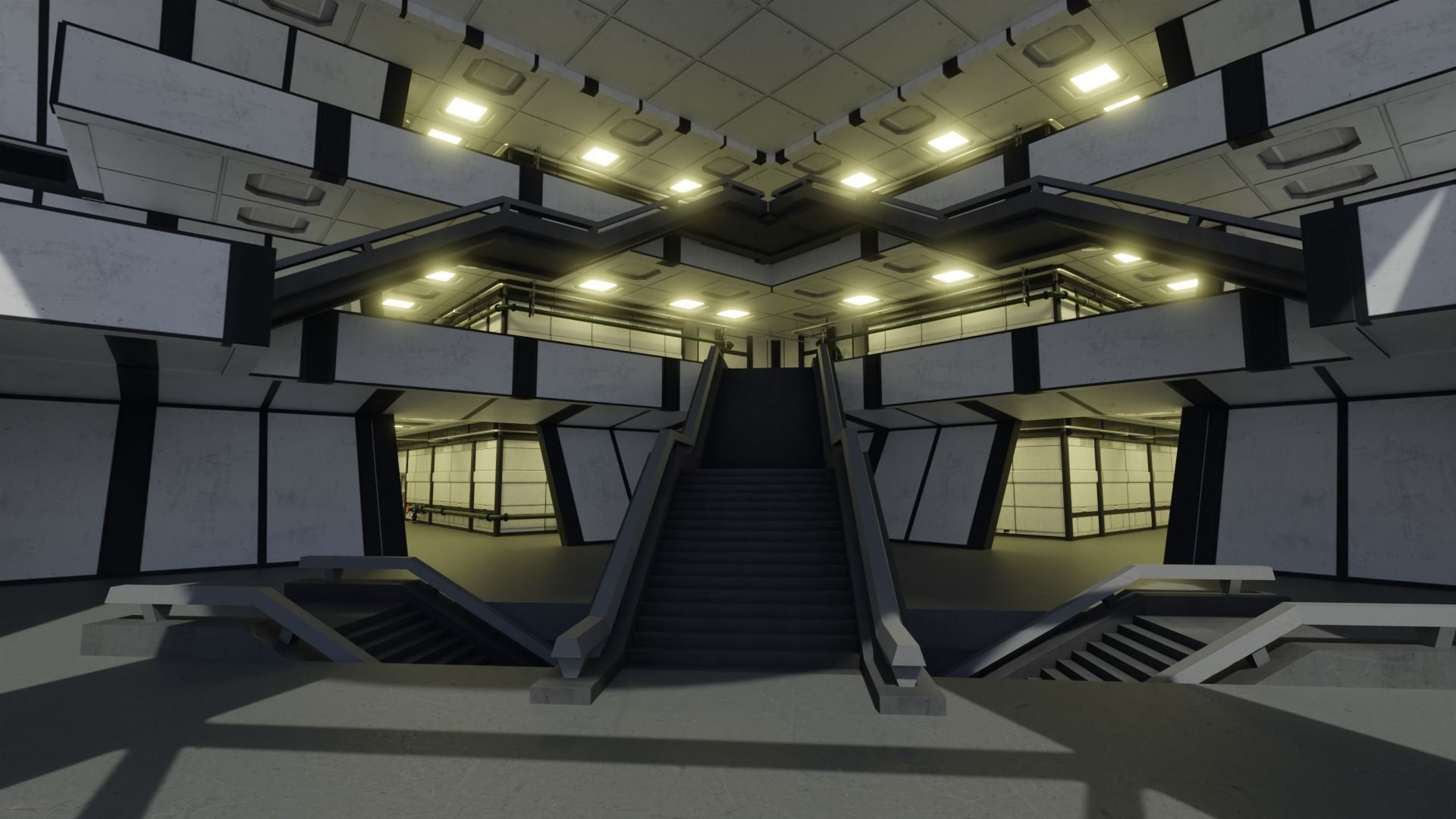 Labolatory with simple interior Low-poly 3D model_10