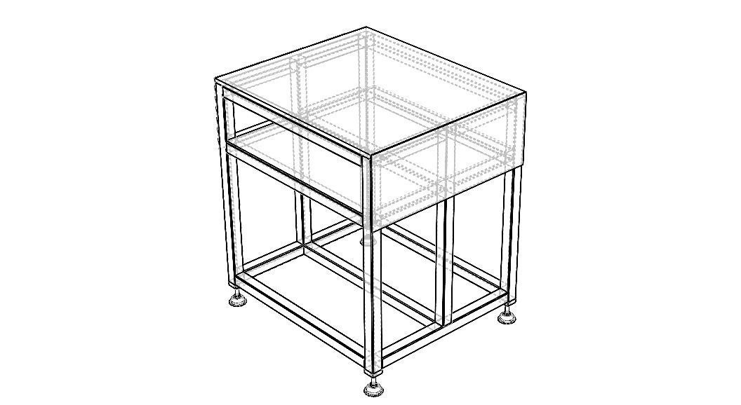 Steel Work Table WL67 3D model_27