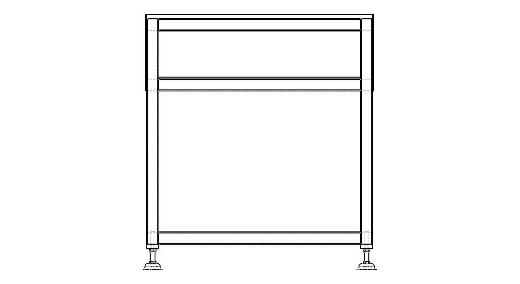 Steel Work Table WL67 3D model_7