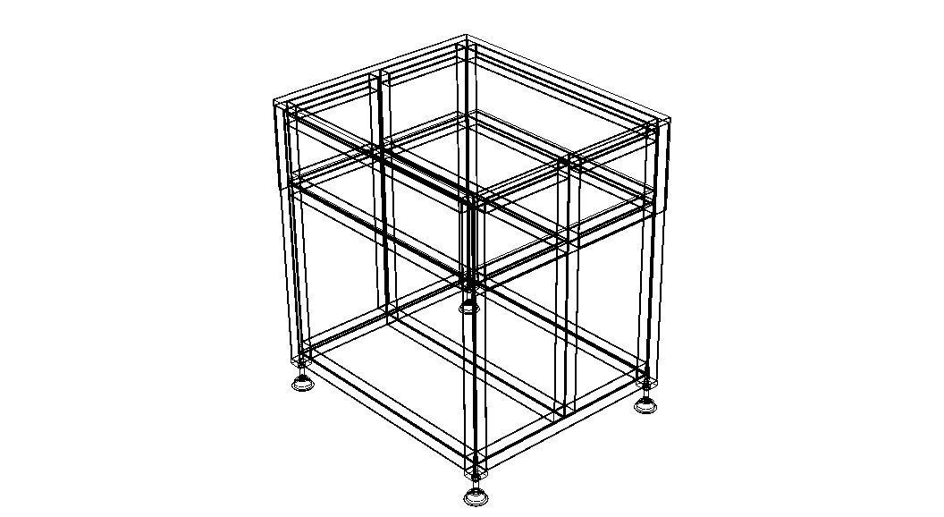 Steel Work Table WL67 3D model_28