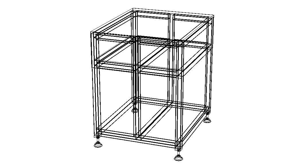 Steel Work Table WL67 3D model_16