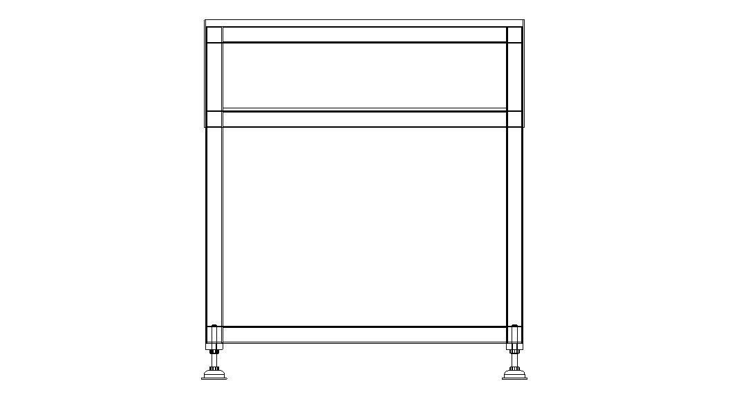 Steel Work Table WL67 3D model_8