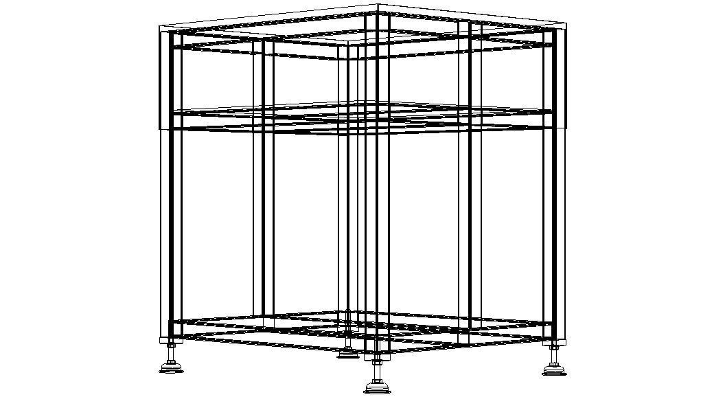 Steel Work Table WL67 3D model_24