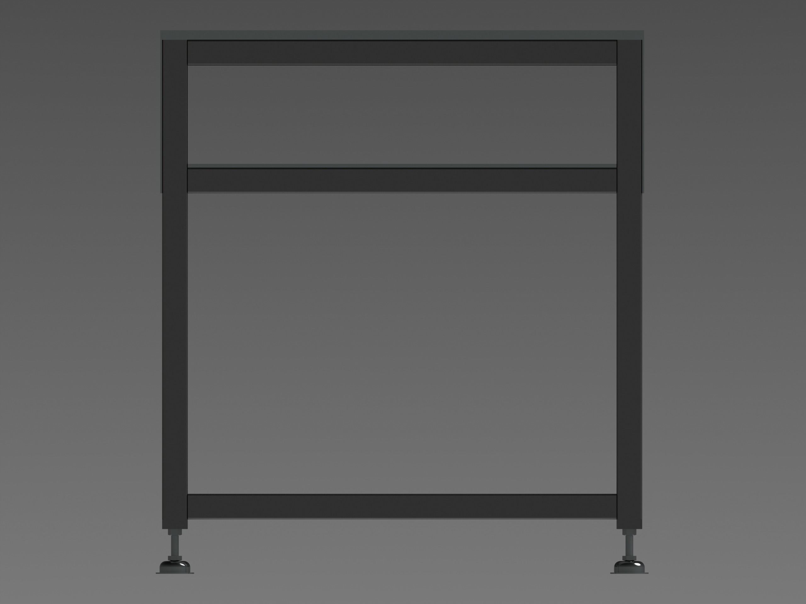 Steel Work Table WL67 3D model_1