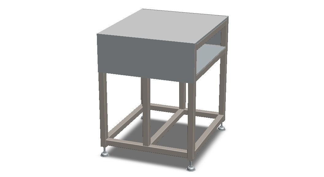 Steel Work Table WL67 3D model_17