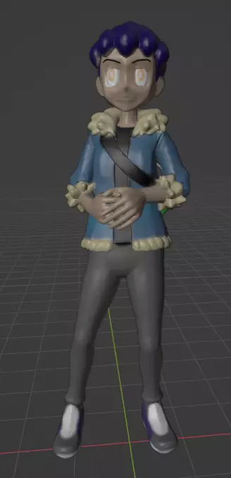 Hop pokemon trainer  3D print model_0