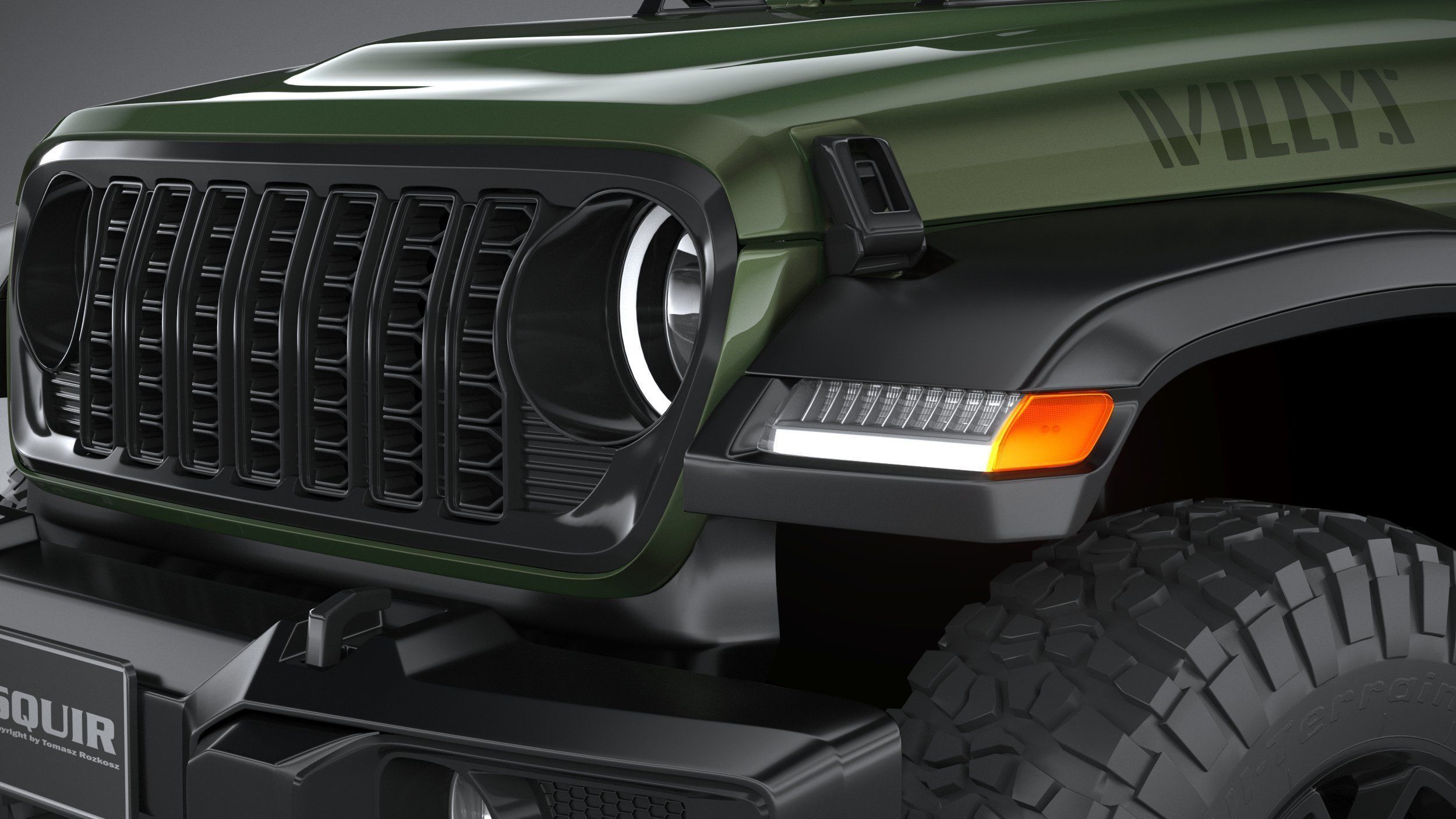 Jeep Wrangler Willys 2024 3D model_14
