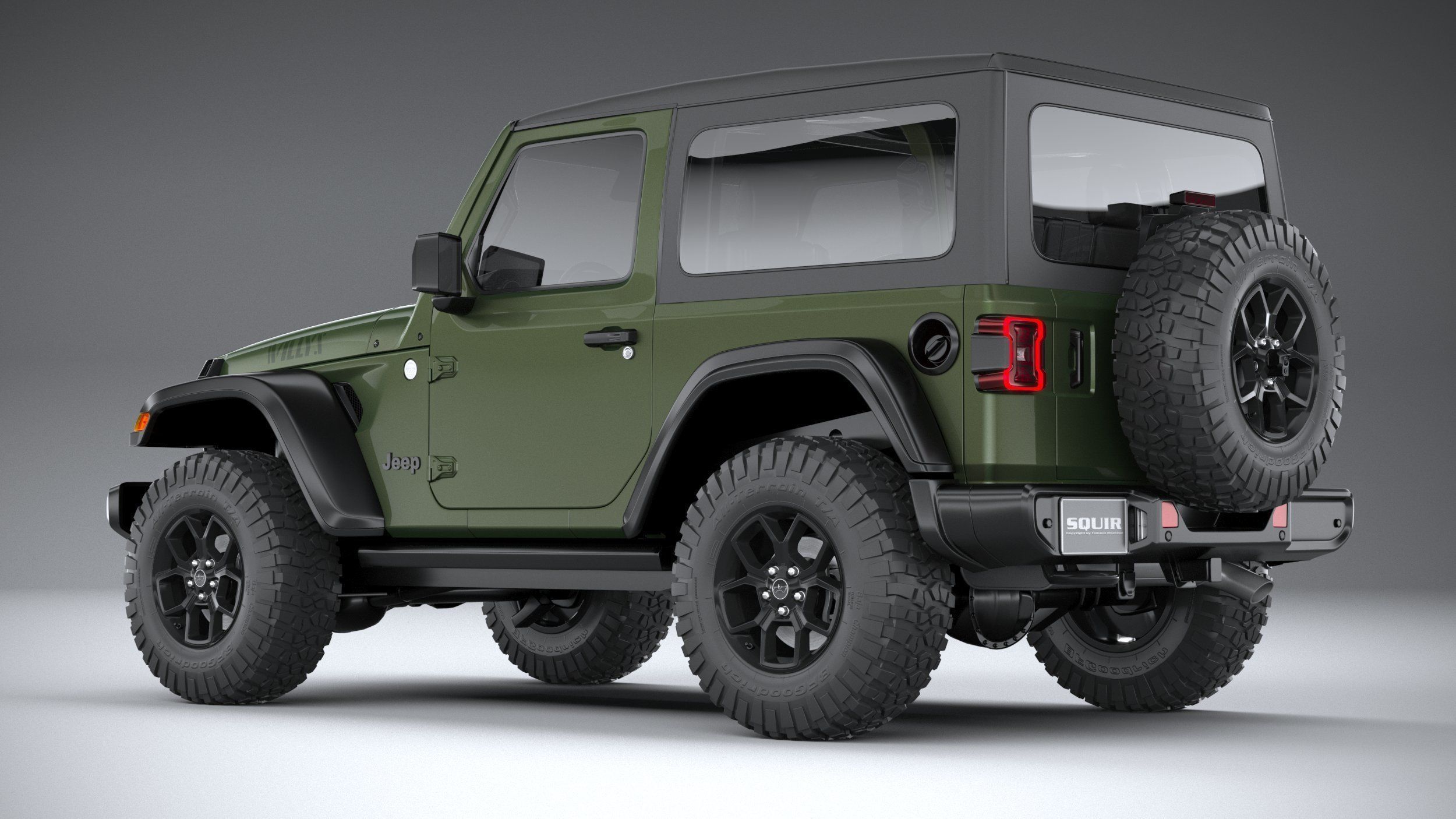 Jeep Wrangler Willys 2024 3D model_5
