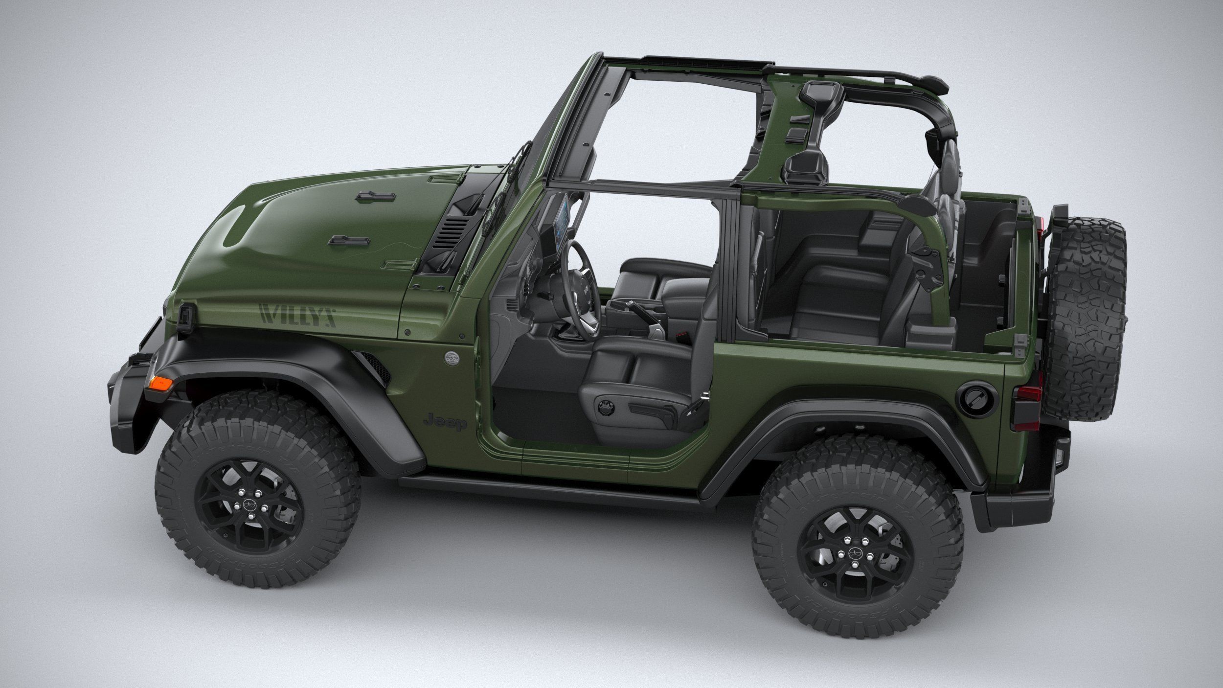Jeep Wrangler Willys 2024 3D model_30