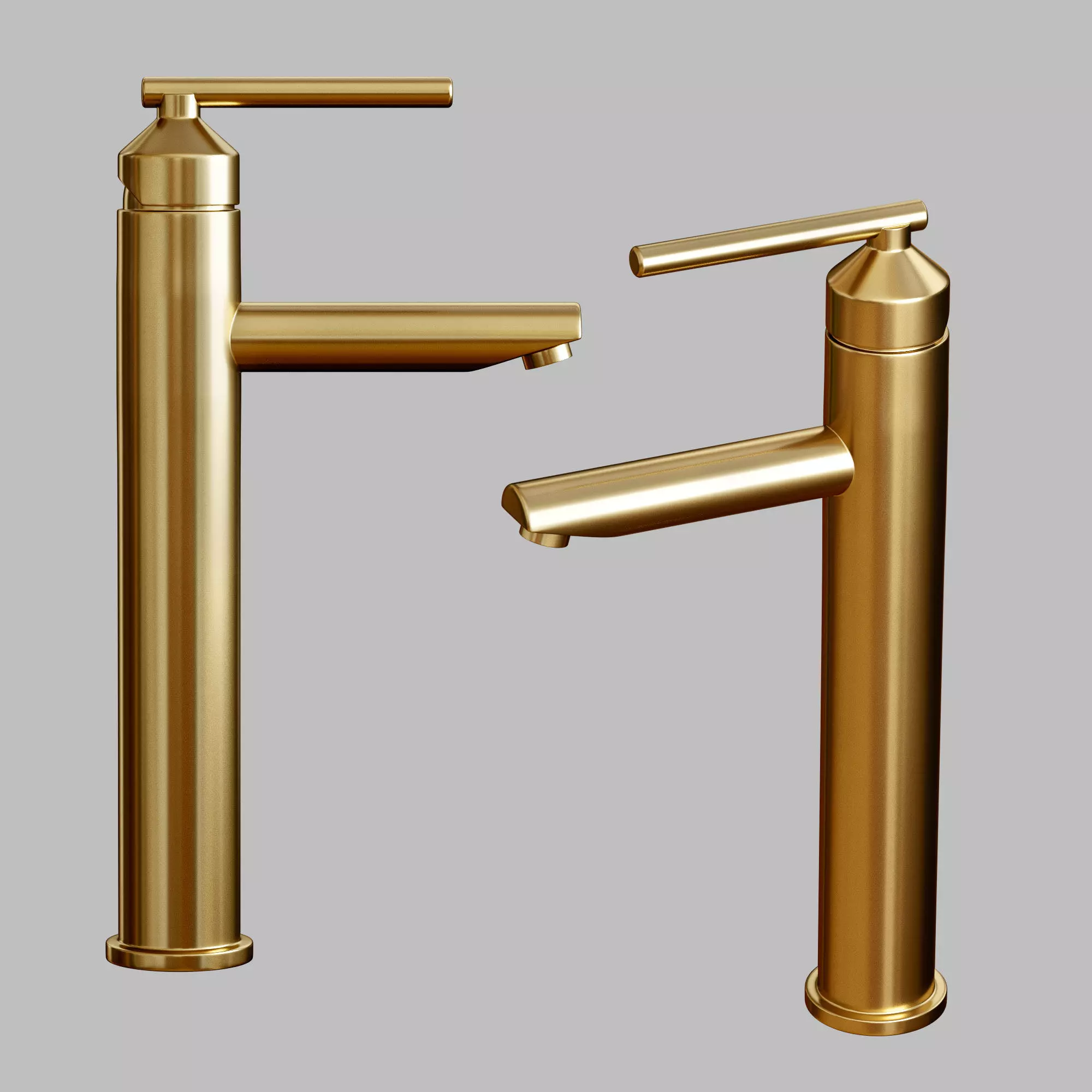 Elvan single-hole vessel faucet with pop-up drain 3D model_0