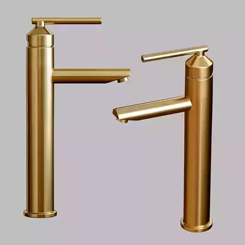 Elvan single-hole vessel faucet with pop-up drain 3D model