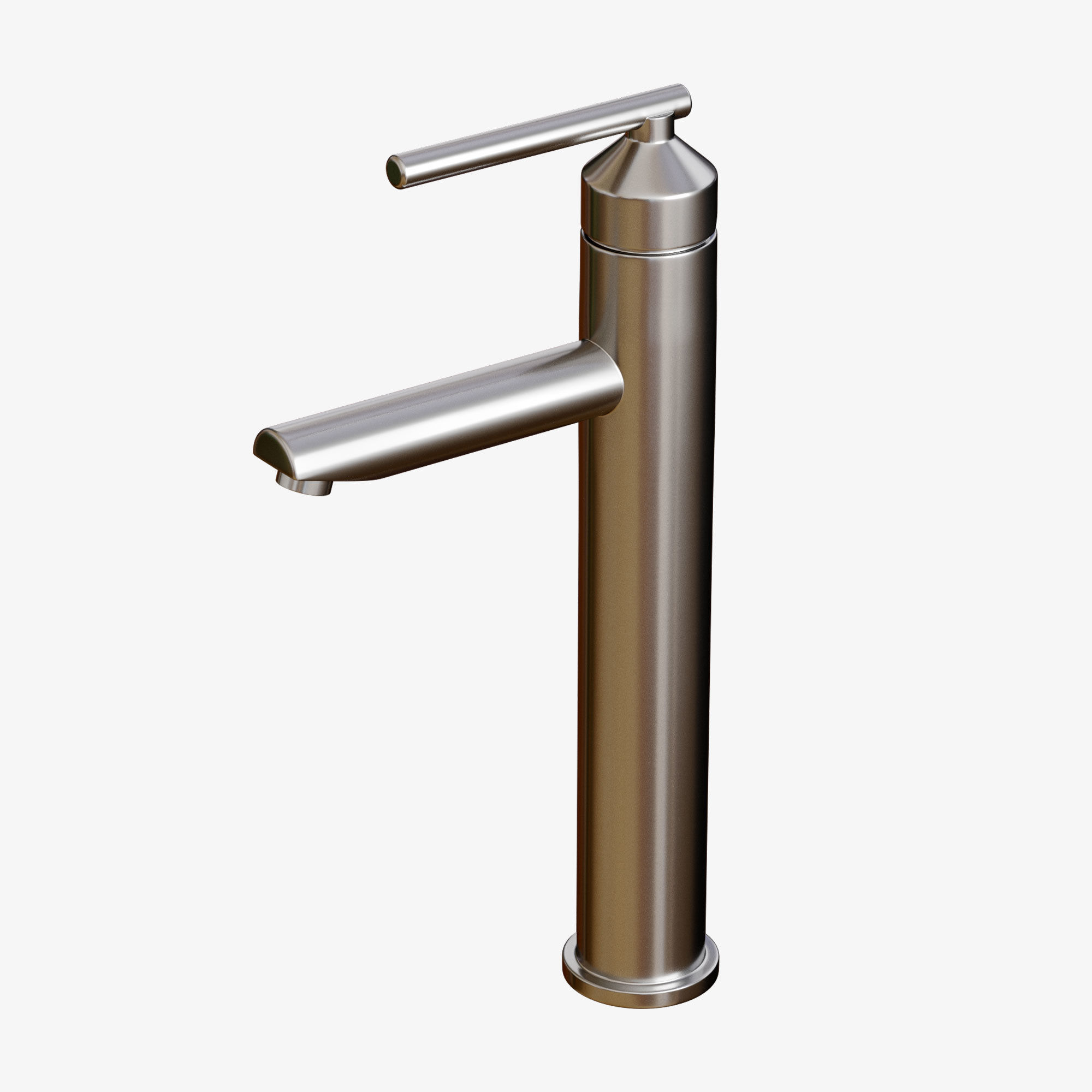 Elvan single-hole vessel faucet with pop-up drain 3D model_1