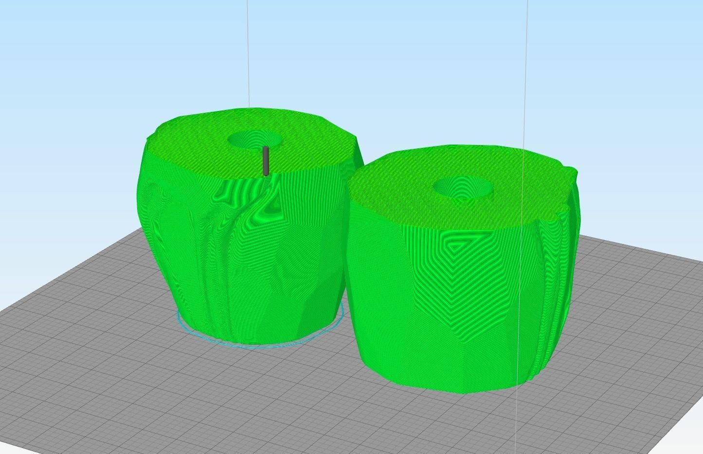 Golden vases deer 3D print model_6