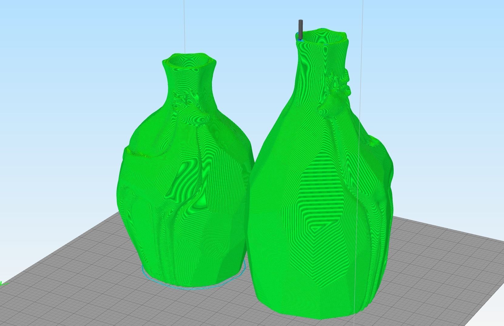 Golden vases deer 3D print model_5