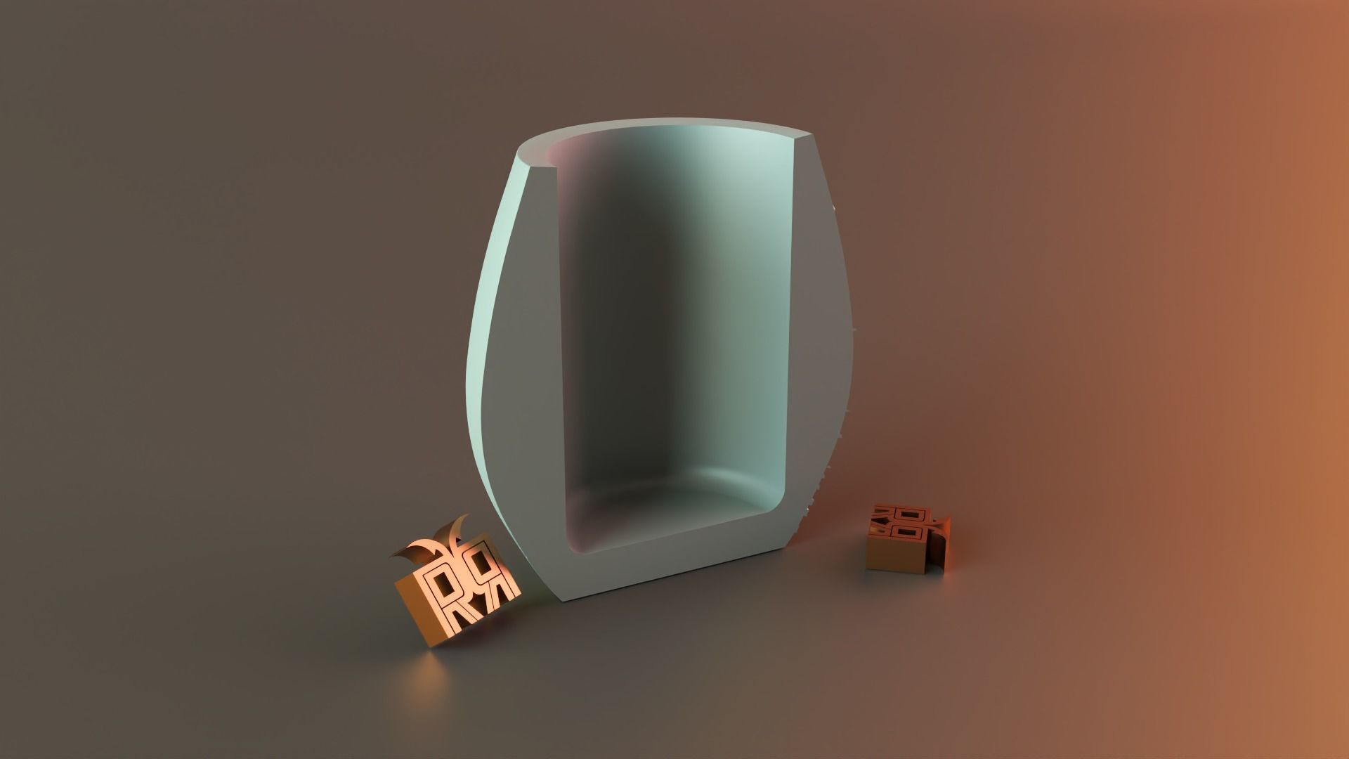 leaf vase 3D print model_1