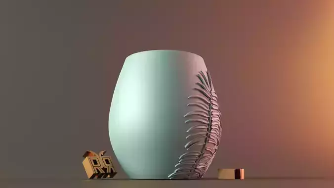 leaf vase 3D print model
