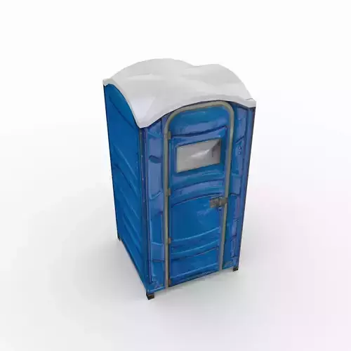 Portable toilet Low-poly 3D model