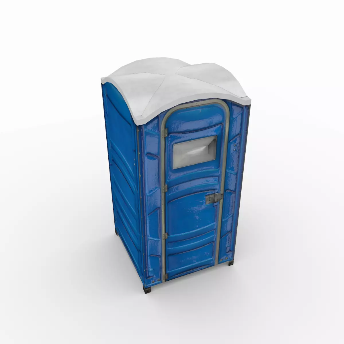 Portable toilet Low-poly 3D model_0