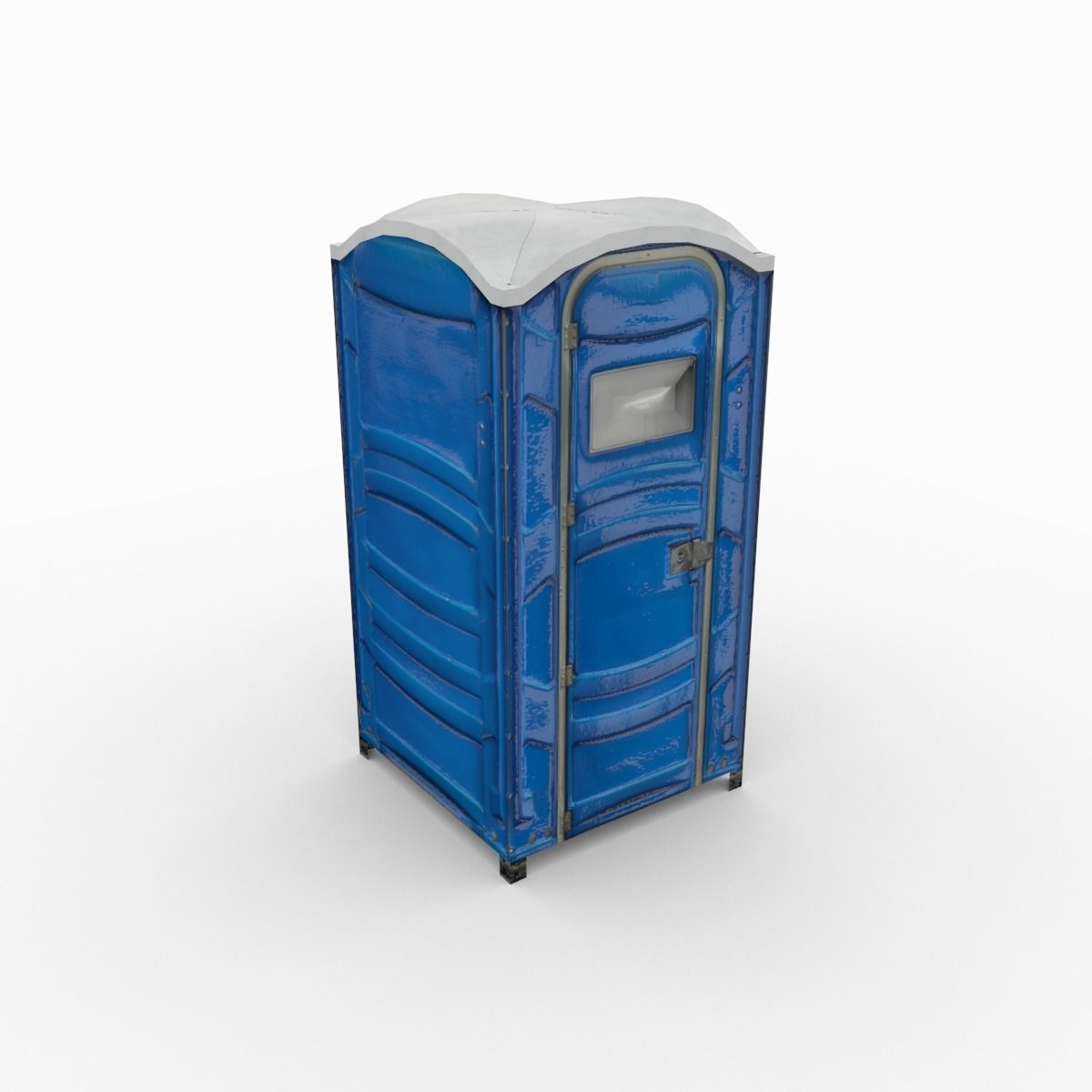 Portable toilet Low-poly 3D model_7