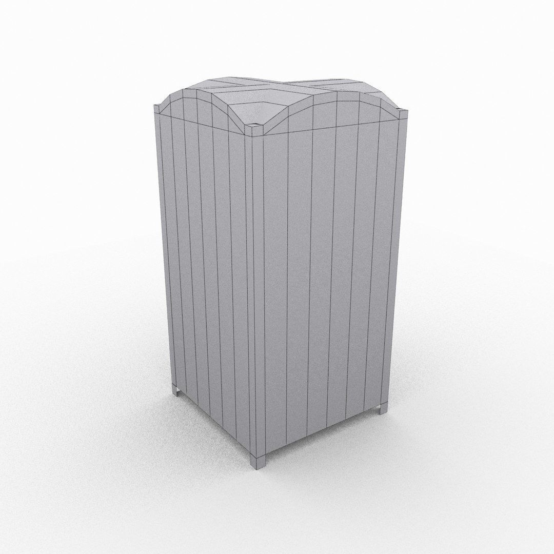 Portable toilet Low-poly 3D model_5