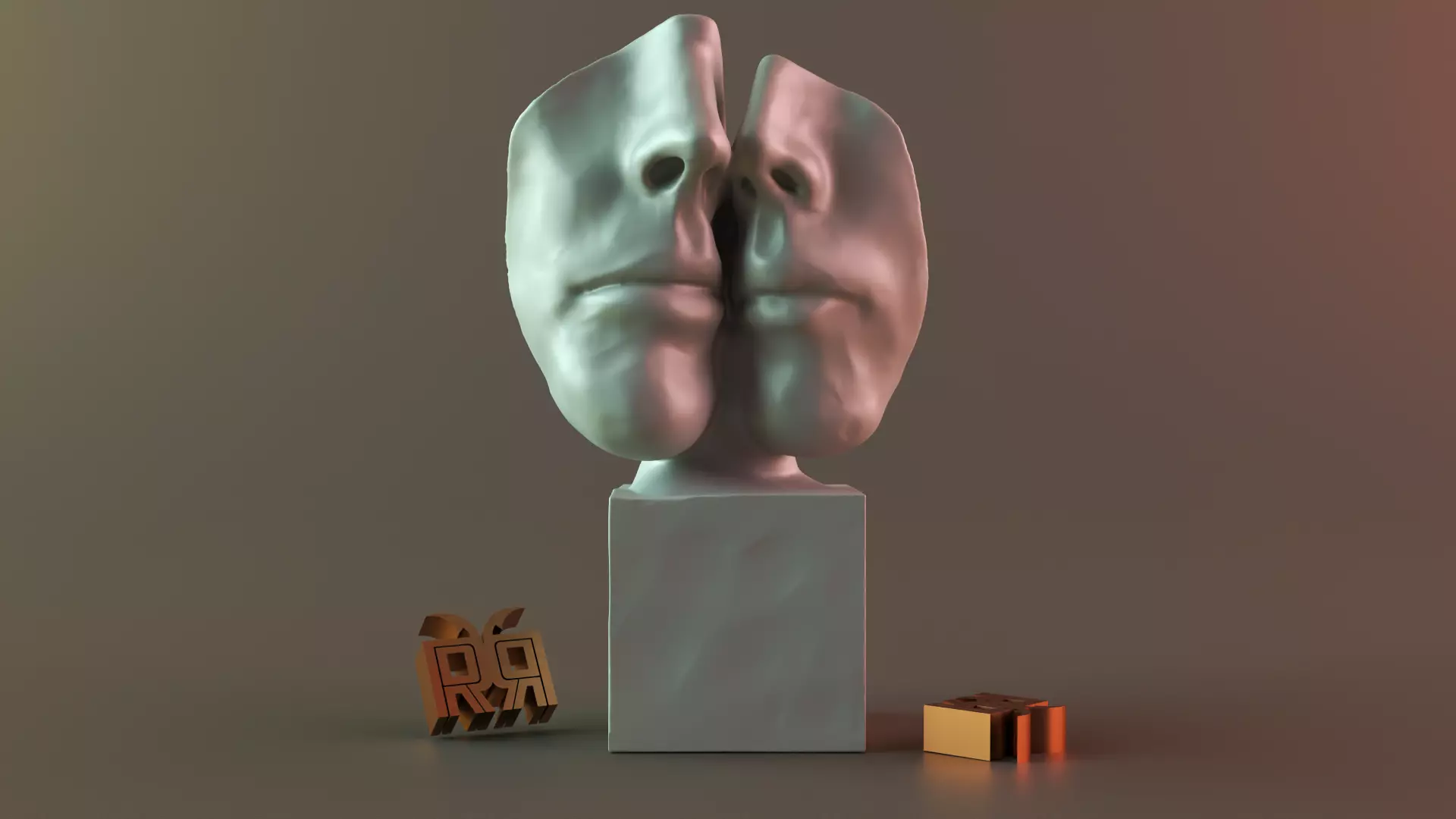 HUMAN LOVE SCULPTURE candle 3D print model