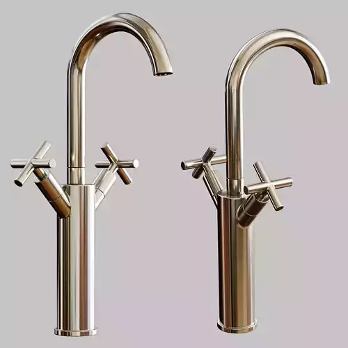 Exira single-hole vessel faucet with pop-up drain