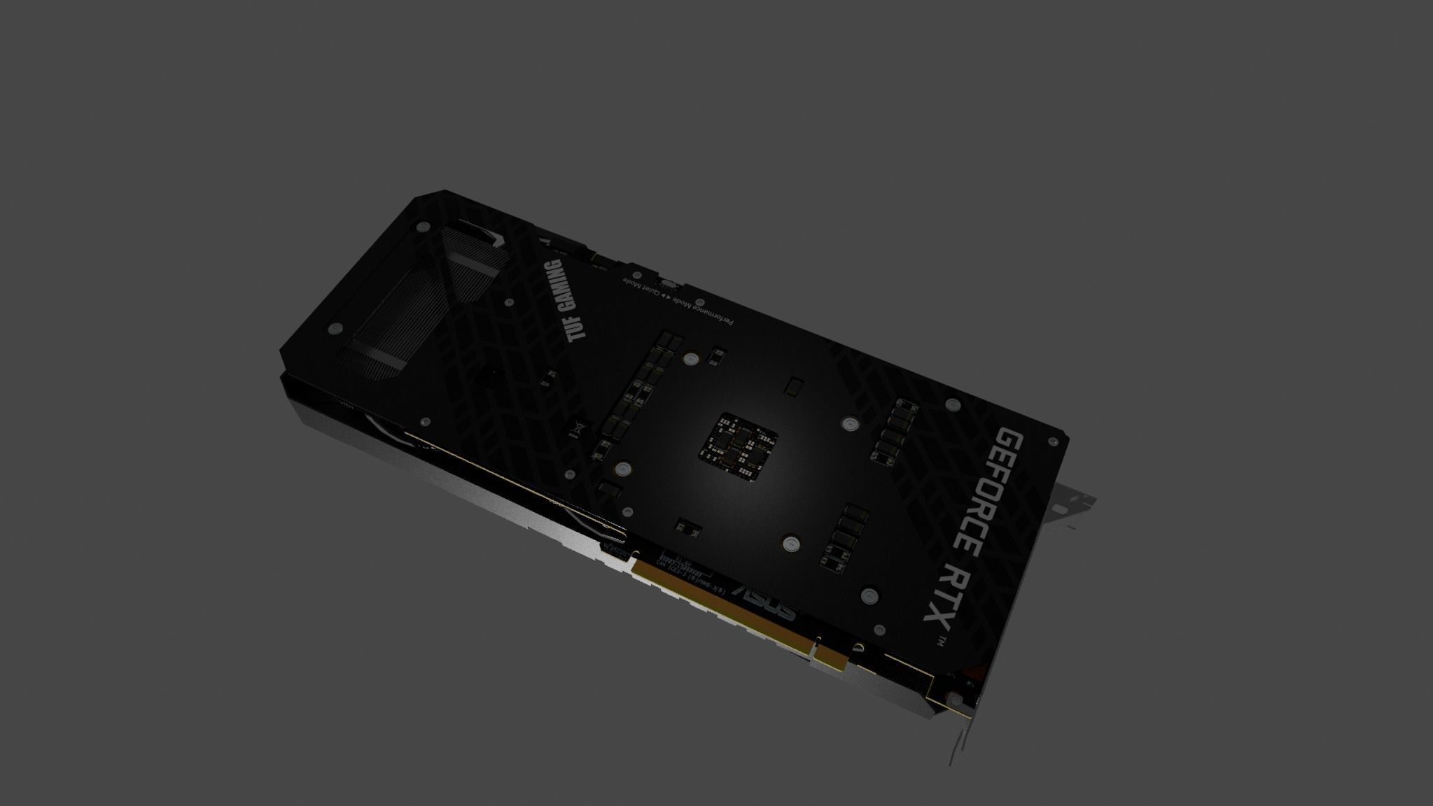 Asus TUF NVIDIA RTX 3070 Graphics card Low-poly 3D model_3