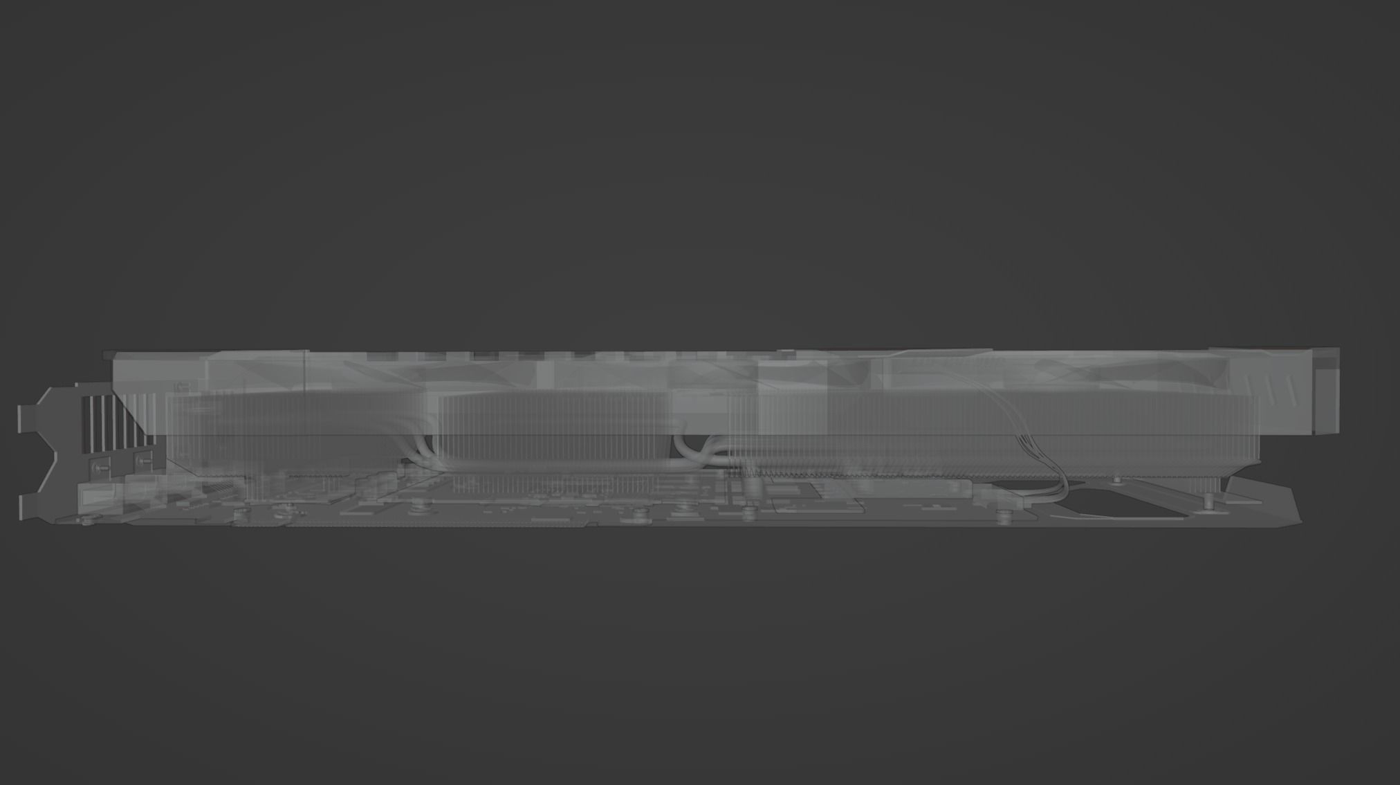 Asus TUF NVIDIA RTX 3070 Graphics card Low-poly 3D model_5