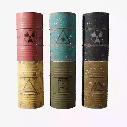 Collection Of Damaged Oil Barrels By Nikdox