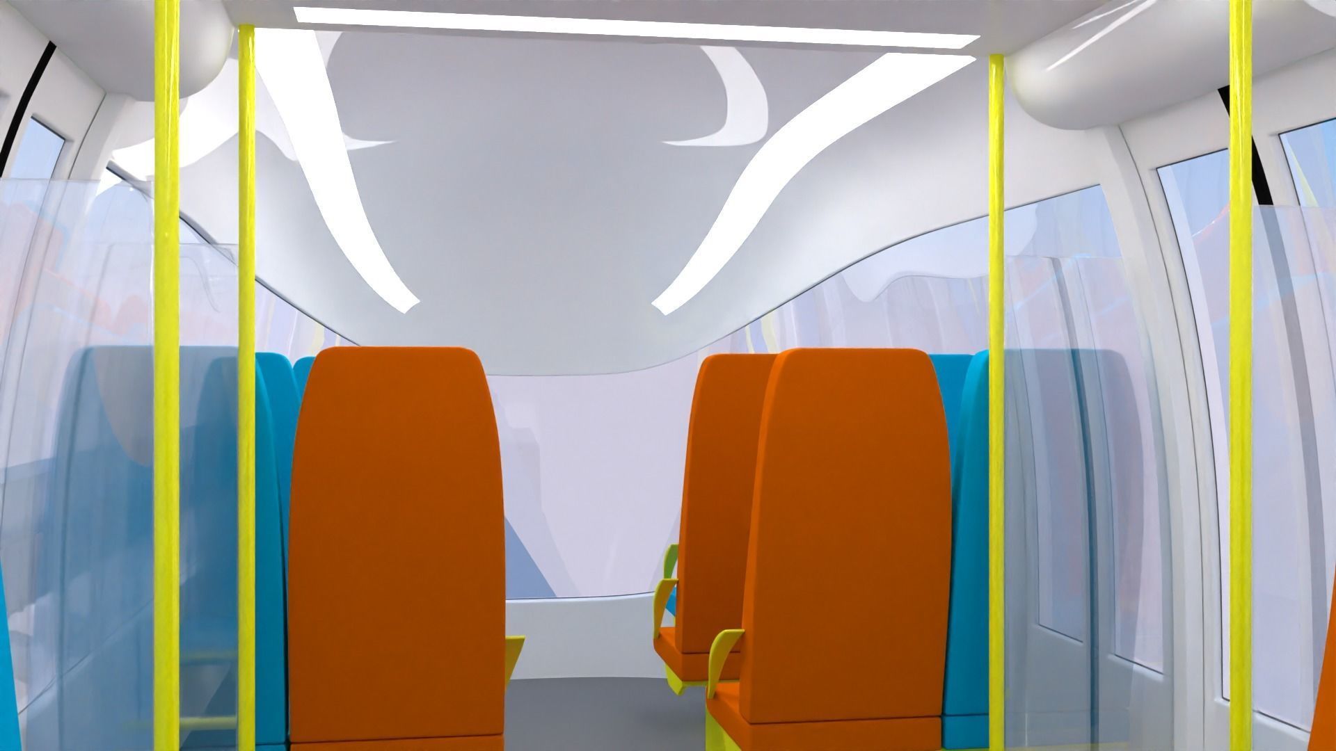 Future monorail train 2023 II 3D model_14