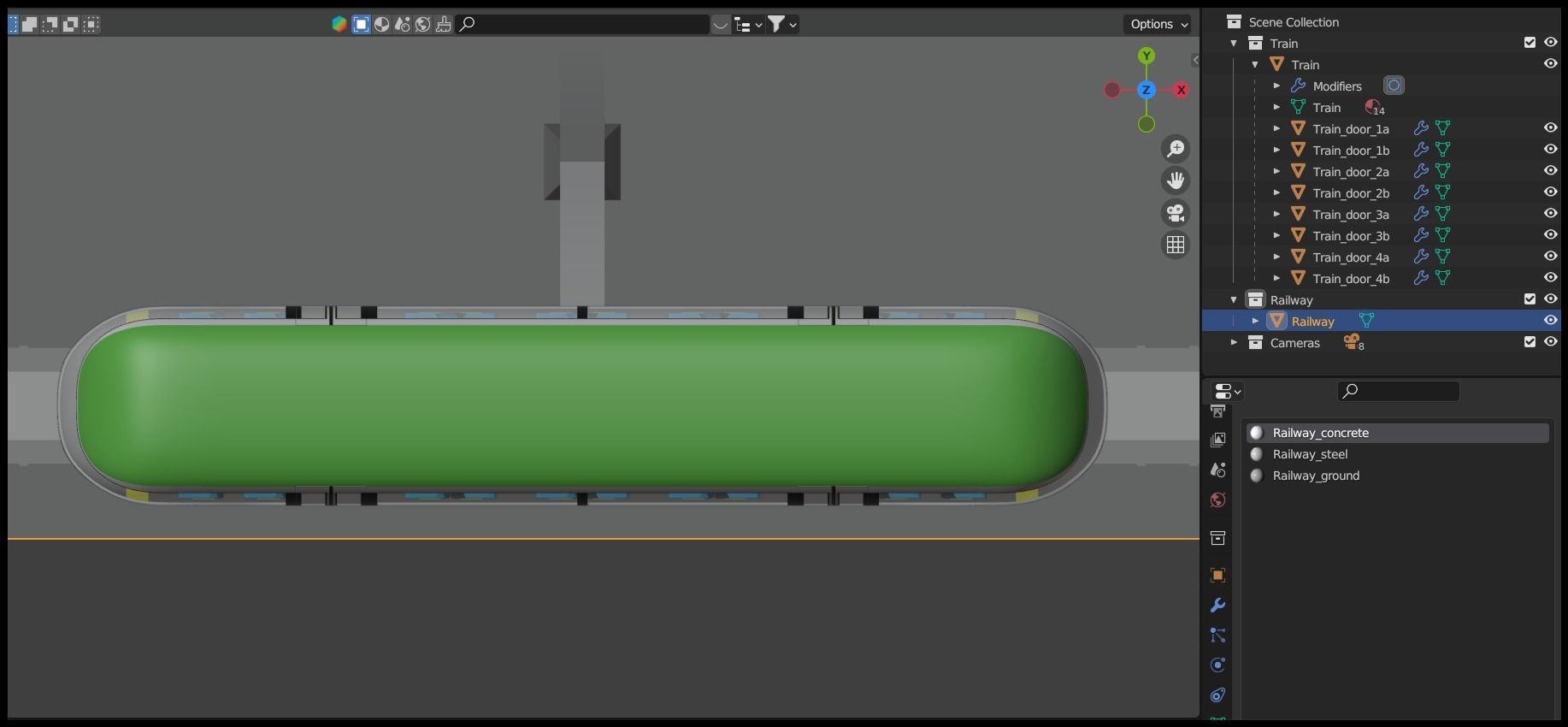 Future monorail train 2023 II 3D model_19